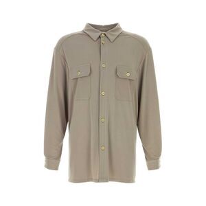 Magliano Men Khaki Stretch Polyester Vendemmia Shirt